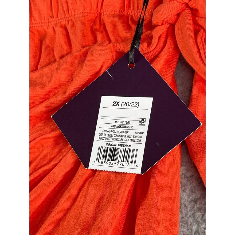 Ava & Viv Skirt Womens 2X Orange Stretch Waist Layered Flowy NWT - Picture 5 of 11